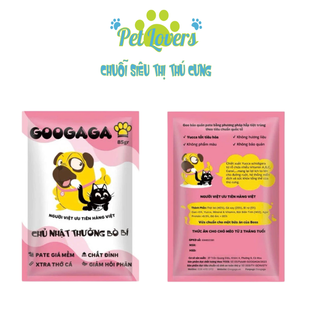 Googaga - Pate cho chó và mèo nhiều vị