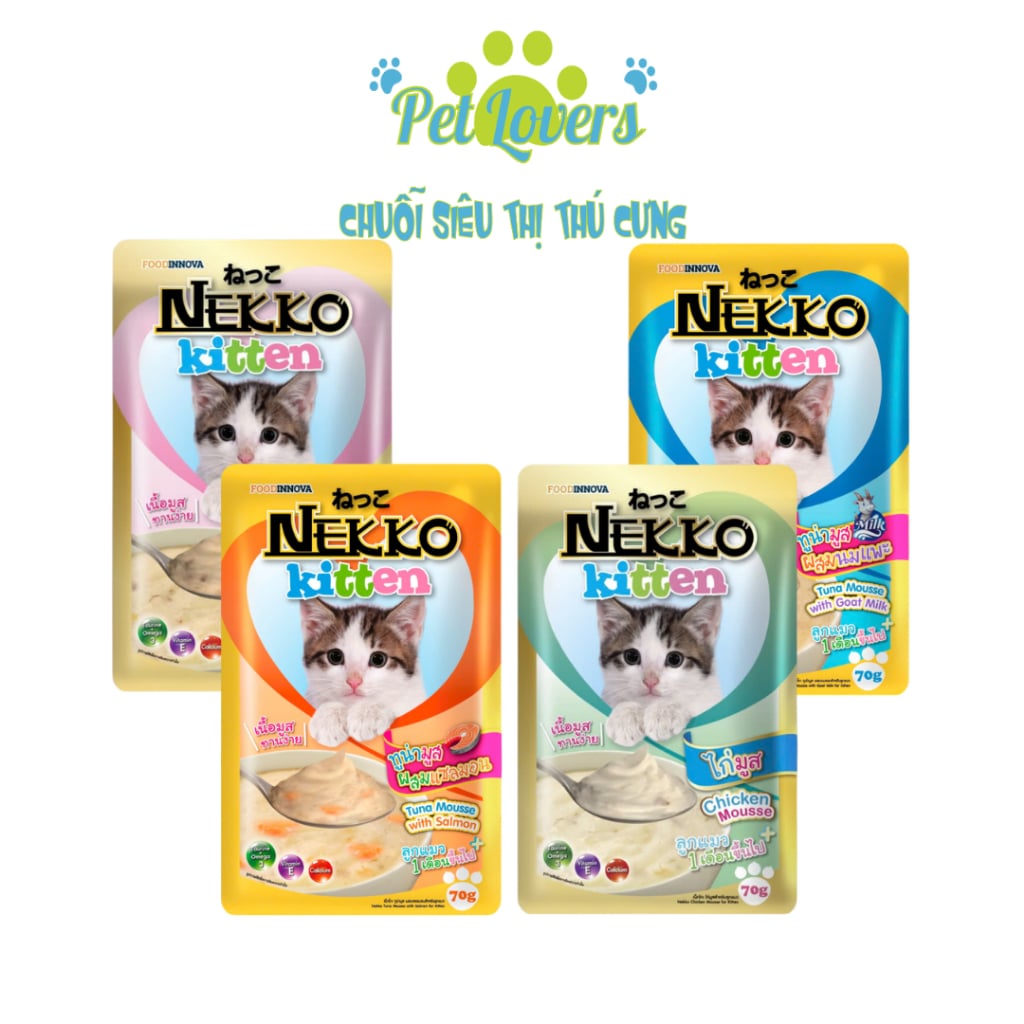 Nekko - Pate cho mèo con nhiều vị 70g