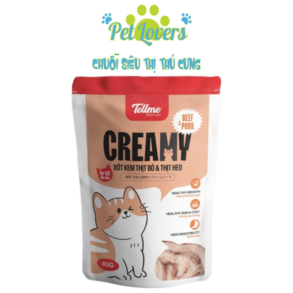 Tell me - Pate cho mèo nhiều vị bổ sung rau củ 85g