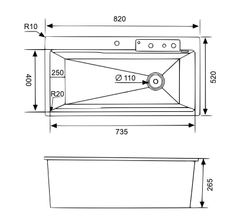 Bồn rửa chén đá Granite E1NP-02