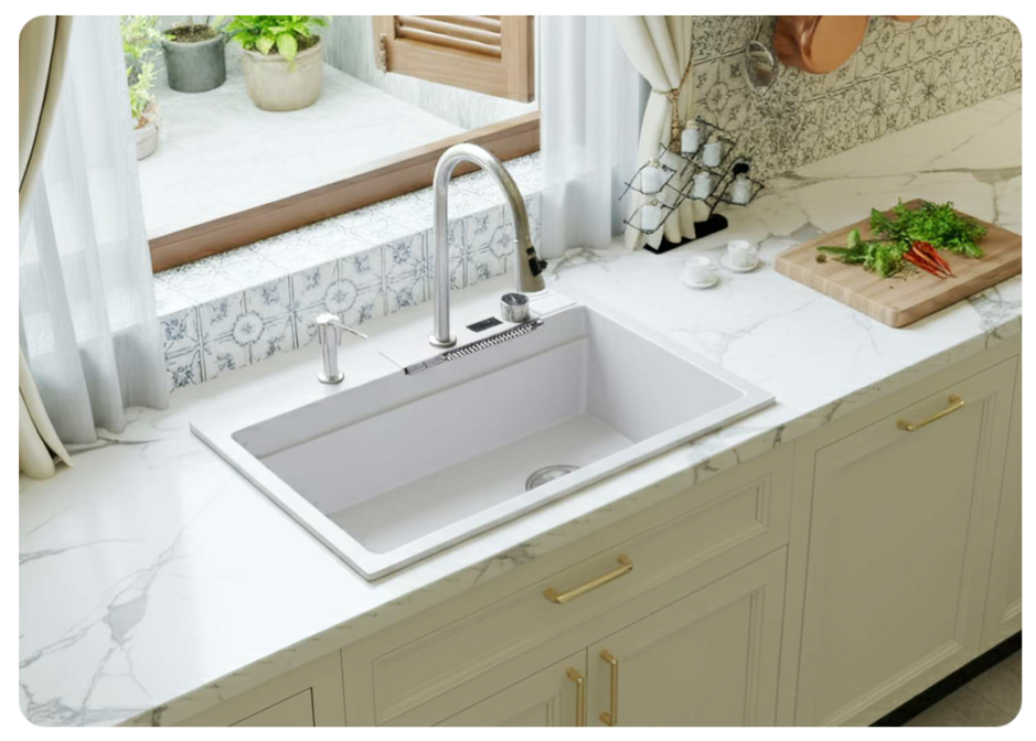 Bồn rửa chén đá Granite Việt Mỹ E1NP-01