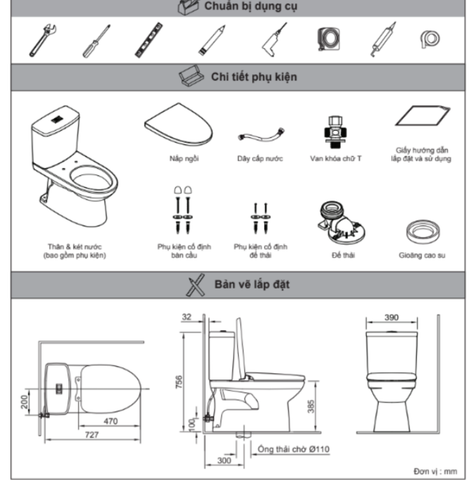Bồn cầu 2 khối-INAX- AC-504VAN-2