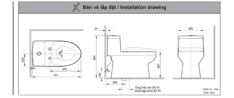 Bồn cầu 1 khối -INAX- AC-939VN-2