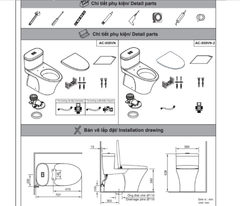 Bồn cầu 1 khối -INAX-AC-959VAN-2