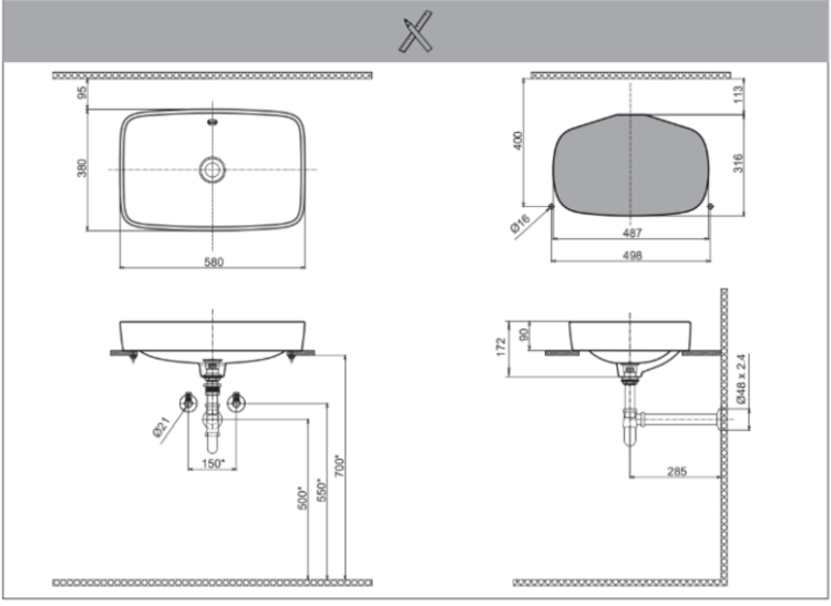 Chậu rửa đặt bàn-INAX- AL-299V