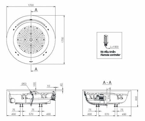 Bồn tắm ngọc trai massage-TOTO