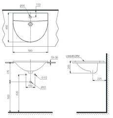 Chậu lavabo dương vành -TOTO