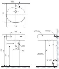 Chậu lavabo chân dài-TOTO