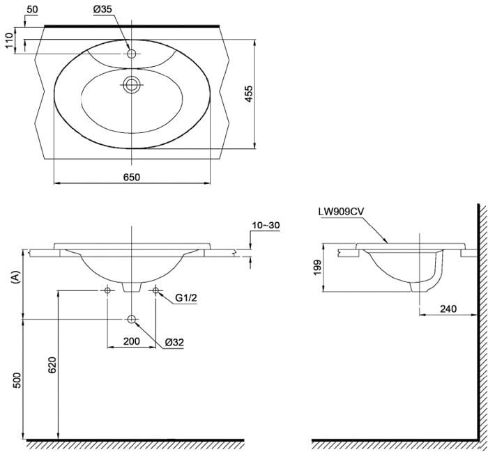 Chậu rửa dương vành cao cấp-TOTO