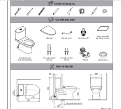 Bồn cầu 2 khối-INAX- C-504VWN-2