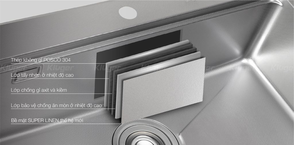 Chậu rửa bát Kluger KH8048SL Plus