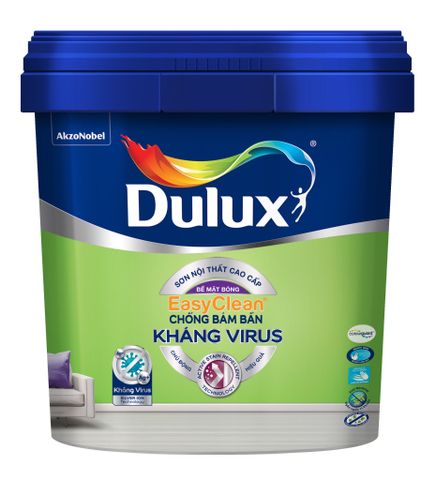 Dulux EasyClean Chống Bám Bẩn Kháng Virus – Bề Mặt Bóng