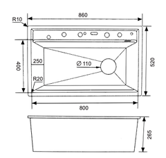 Bồn rửa chén đá Granite Việt Mỹ- E1NP