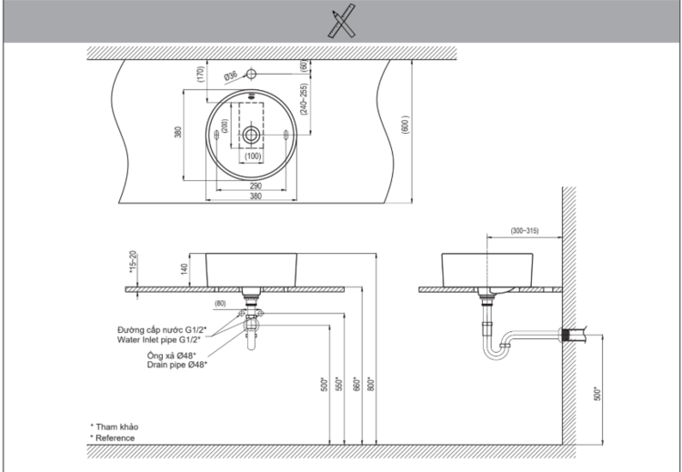 Chậu rửa đặt bàn-INAX- L-295V