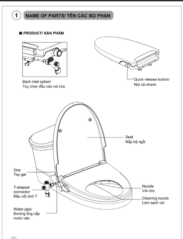Nắp rửa cơ -INAX-CW-S32VN-1