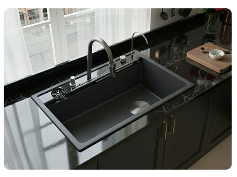 Bồn rửa chén đá Granite Việt Mỹ- E1NP