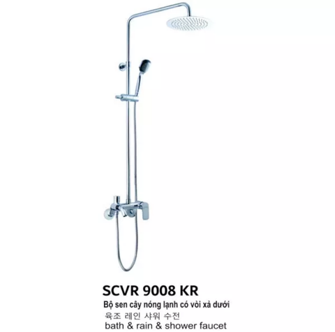 BỘ SEN CÂY NÓNG LẠNH CÓ VÒI XẢ DƯỚI -VOREL- SCVR 9008 KR