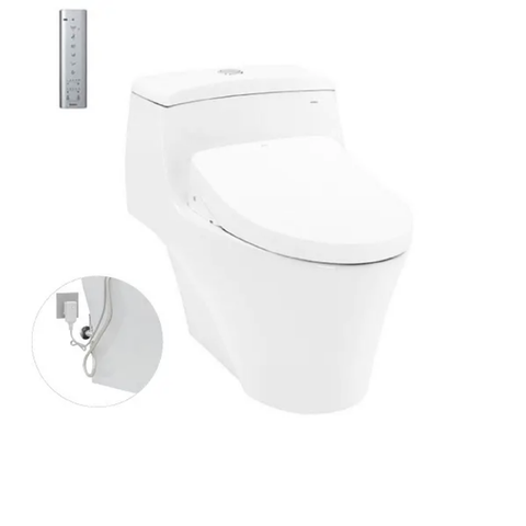 Bàn Cầu Một Khối Kèm Nắp Rửa Điện Tử WASHLET S7-TOTO