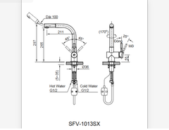 Vòi bếp -INAX-SFV-1013SX