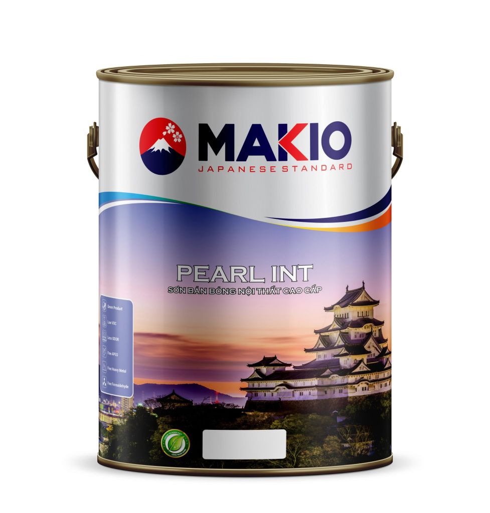 Sơn bán bóng nội thất cao cấp Pearl Int- MAKIO