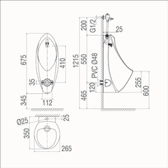 Tiểu nam treo tường-VIGLACERA- T1