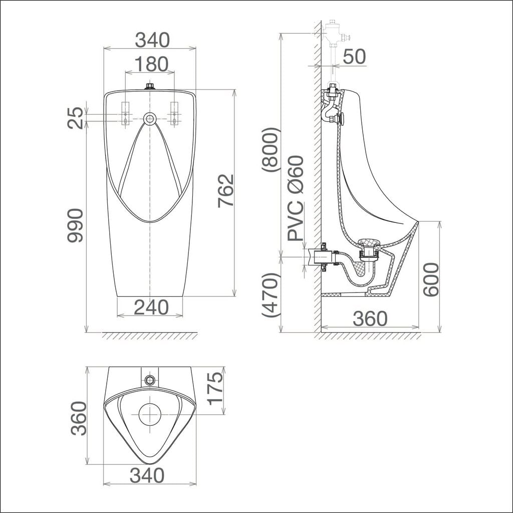 Tiểu Nam Treo Tường Cấp Dương -VIGLACERA-T6