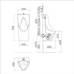 Tiểu Nam Treo Tường Cấp Âm-VIGLACERA- T6