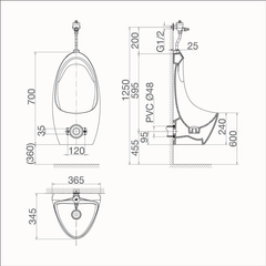 Tiểu Nam Treo Tường Cấp Dương-VIGLACERA- T9