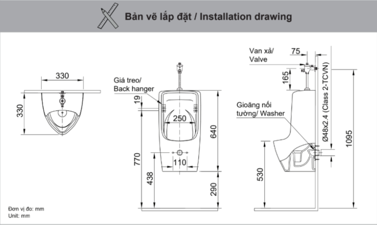 Bồn tiểu nam-INAX- U-431VR