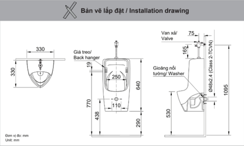 Bồn tiểu nam-INAX- U-431VR