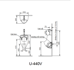 Bồn tiểu nam-INAX- U-440V