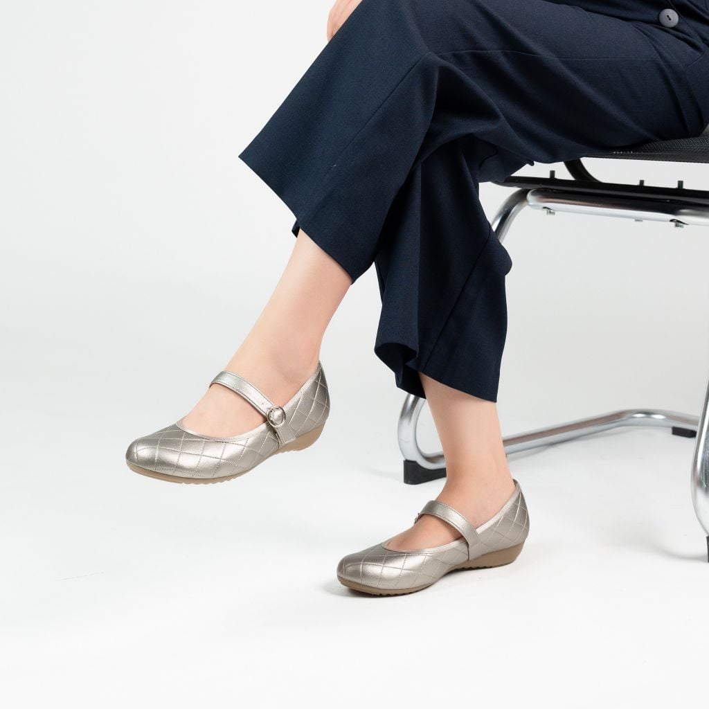 Giày da Mary Jane Quilted 2,5cm Kosu K-25269