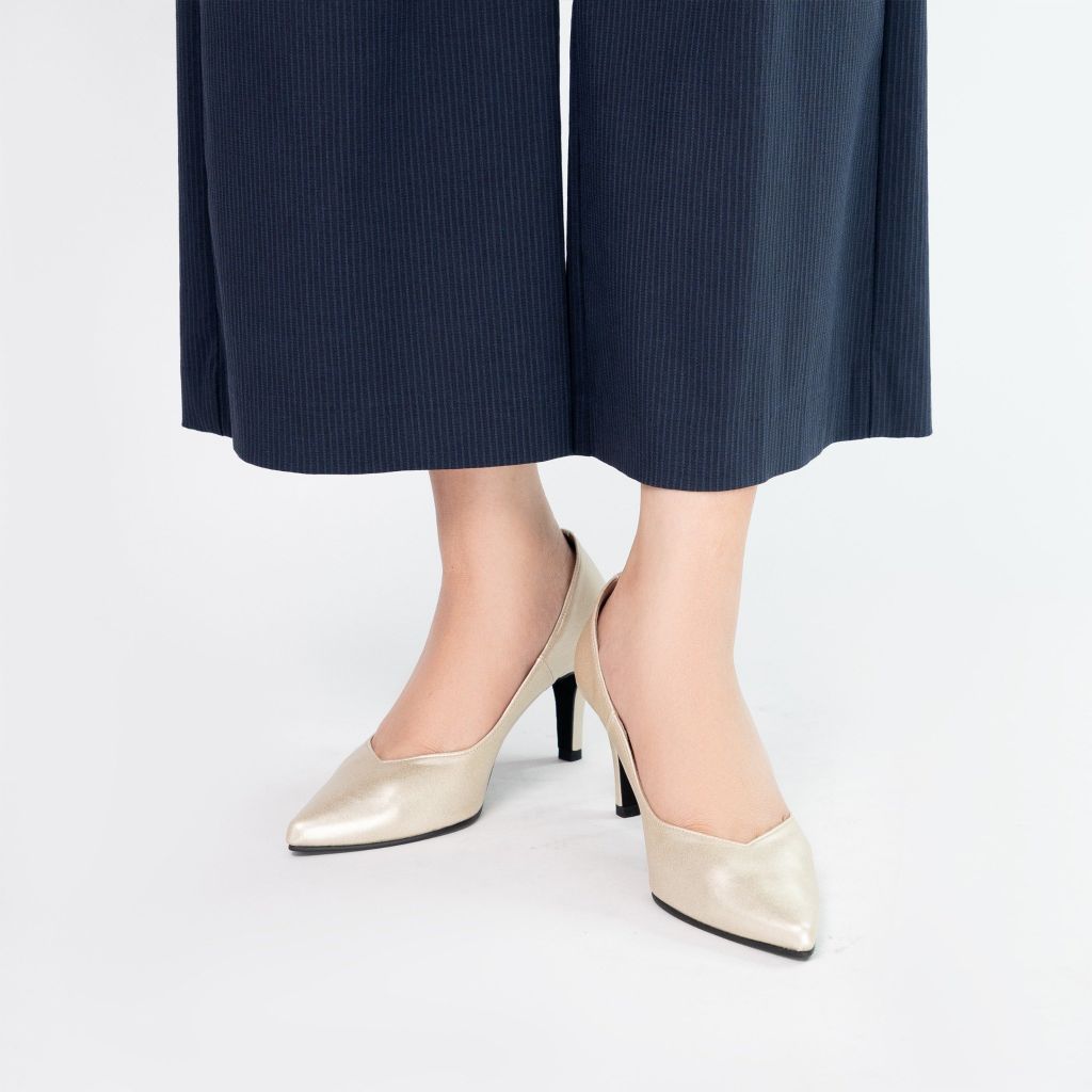 Giày da mũi chữ V Classic 8cm Kosu K-24017