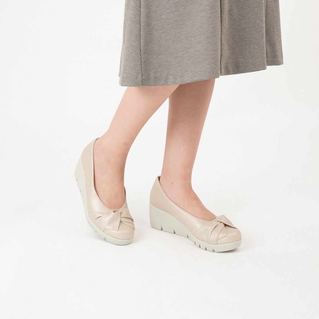 Giày da phối nơ 5,5cm Kosu K-24M22