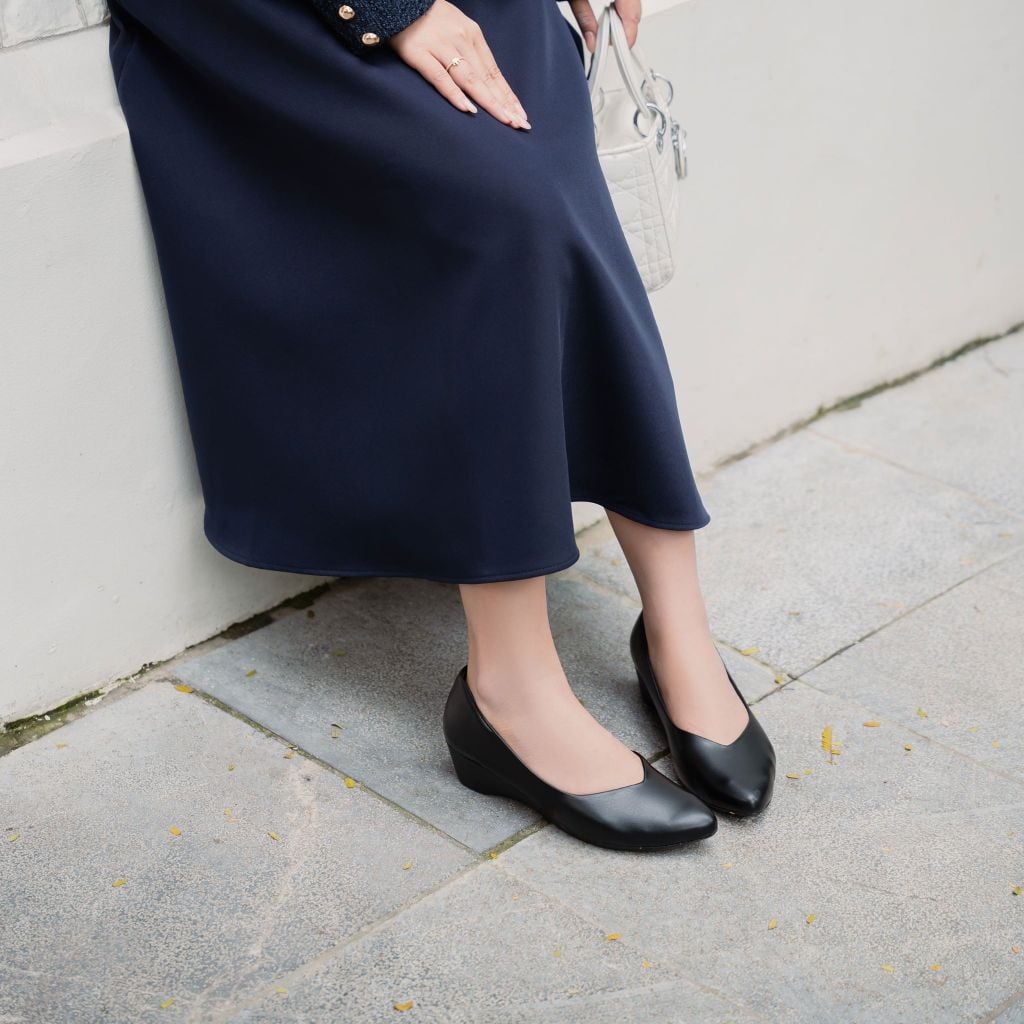 Giày da mũi cut V 4cm Kosu K-25801