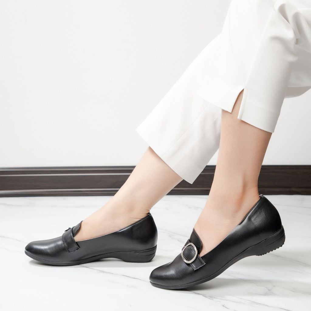 Giày da nữ 2,5cm phối Belt Kosu 302