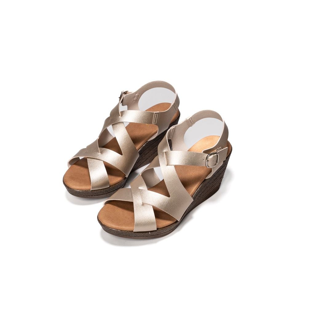 Sandal đế xuồng quai chéo 8cm Kosu K-25M18