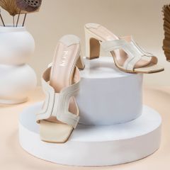 Dép cao gót đế vuông 7p Kosu 24013