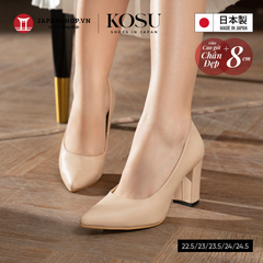 Giày da nữ đế vuông 8cm Kosu K-22006