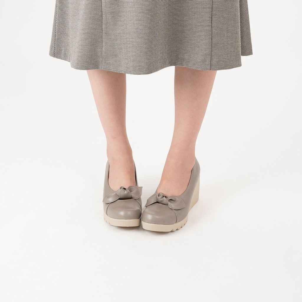 Giày da đính nơ 7cm Kosu K-24M26