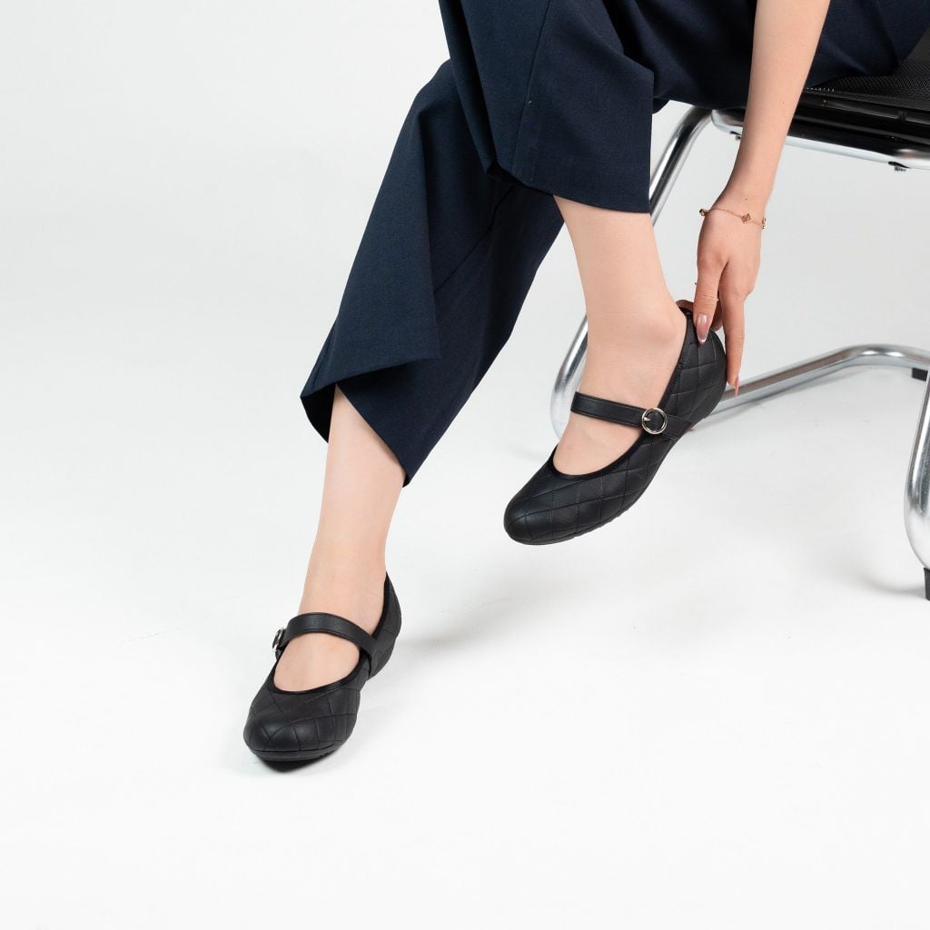 Giày da Mary Jane Quilted 2,5cm Kosu K-25269