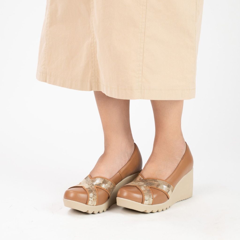 Giày da sequin 7cm Kosu K-24M23