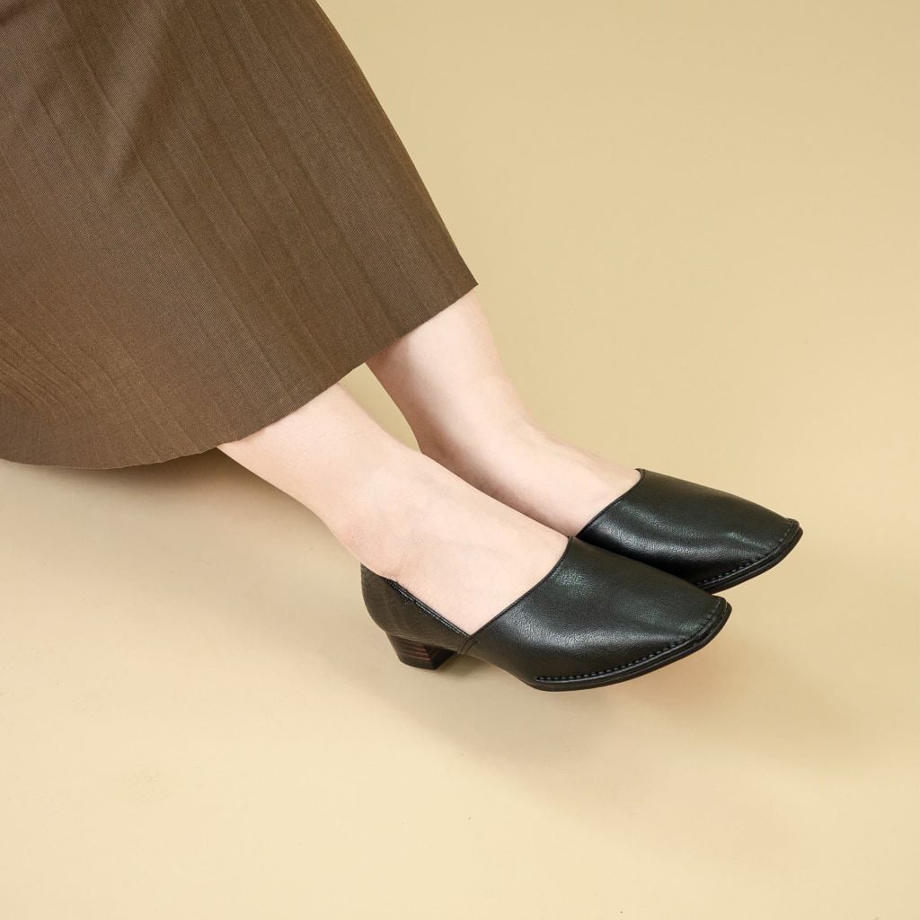 Giày đế bệt d'Orsay snakeskin Kosu K-23160