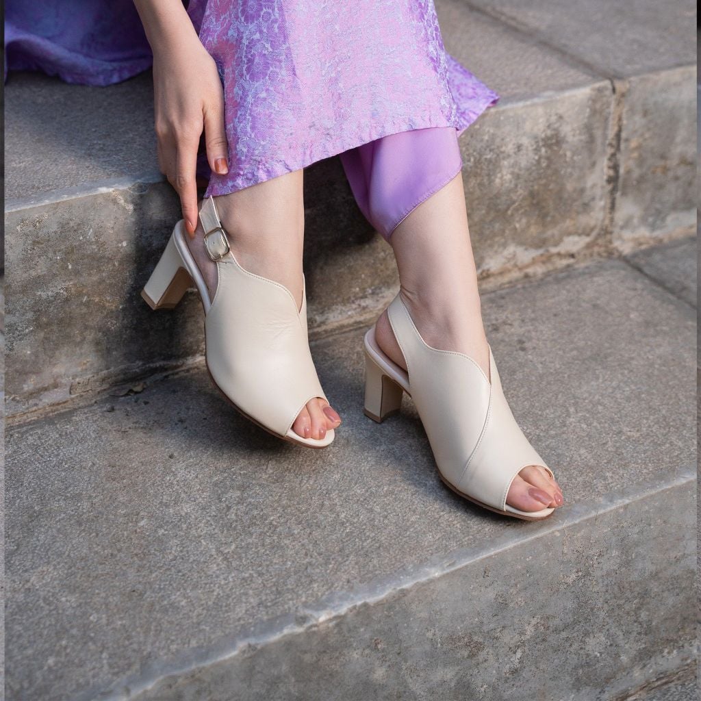 Sandal da thật 7cm Open Toe Kosu K-23014