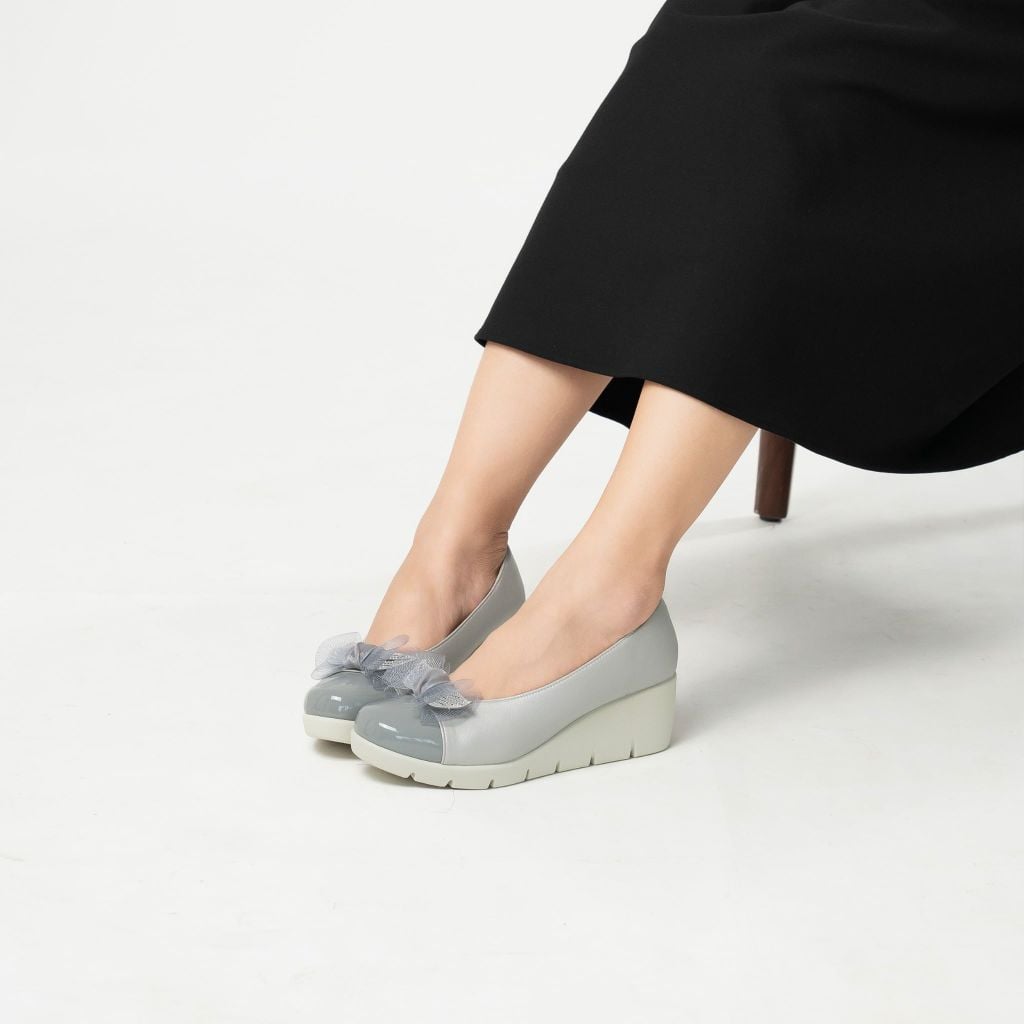 Giày da phối nơ 5,5cm Kosu K-26637