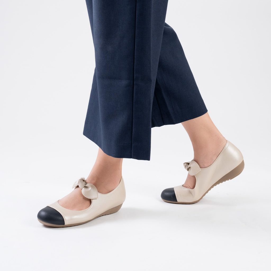 Giày da phối nơ Ami 2,5cm Kosu K-25M30