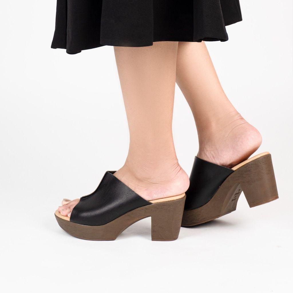 Dép cao gót đế vuông 8cm Kosu K-25351