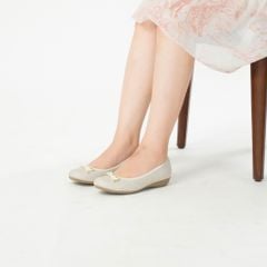 Giày da đế bệt đính nơ 2,5cm Kosu K-26076