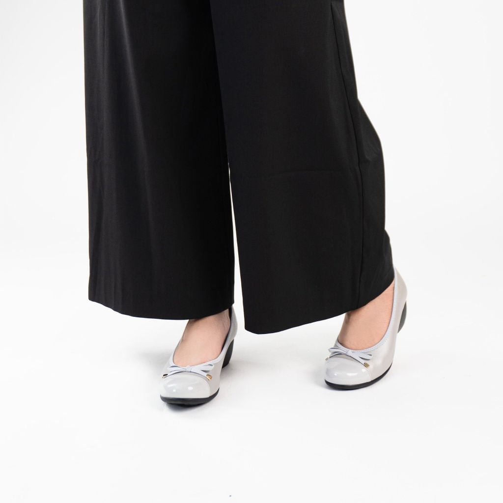 Giày da đế xuồng đính nơ 4,5p Kosu K-24422