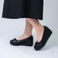 Giày da phối nơ 5,5cm Kosu K-24M22